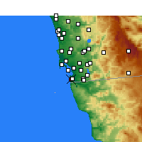 Nearby Forecast Locations - Imperial Beach - Kaart