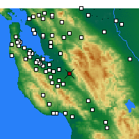 Nearby Forecast Locations - San Jose/Reid - Kaart