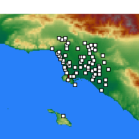 Nearby Forecast Locations - Torrance - Kaart