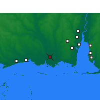 Nearby Forecast Locations - Pascagoula - Kaart