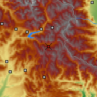 Nearby Forecast Locations - Valle de l'Ubaye - Kaart