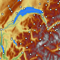 Nearby Forecast Locations - Praz de Lys-Sommand - Kaart