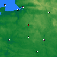 Nearby Forecast Locations - Fougères - Kaart