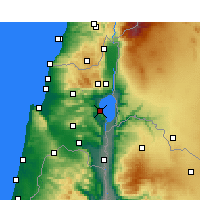 Nearby Forecast Locations - Tiberias - Kaart