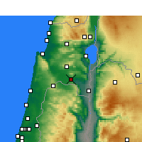 Nearby Forecast Locations - Kfar Yehezkel - Kaart