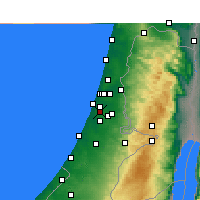 Nearby Forecast Locations - Risjon Letsion - Kaart