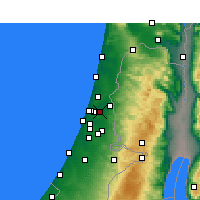 Nearby Forecast Locations - Petach Tikwa - Kaart