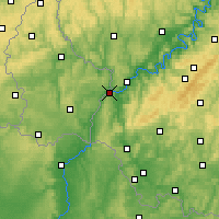Nearby Forecast Locations - Wasserbillig - Kaart
