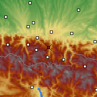 Nearby Forecast Locations - Aspin-Aure - Kaart