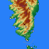 Nearby Forecast Locations - Aullène - Kaart