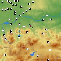 Nearby Forecast Locations - Wadowice - Kaart