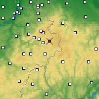 Nearby Forecast Locations - Bütgenbach - Kaart