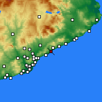 Nearby Forecast Locations - Mataró - Kaart