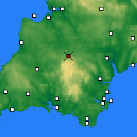 Nearby Forecast Locations - Okehampton - Kaart
