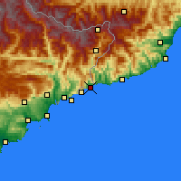 Nearby Forecast Locations - Menton - Kaart