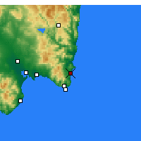 Nearby Forecast Locations - Costa Rei - Kaart