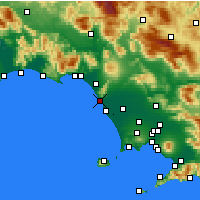 Nearby Forecast Locations - Mondragone - Kaart