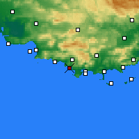 Nearby Forecast Locations - Bandol - Kaart