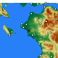 Nearby Forecast Locations - Amaliada - Kaart