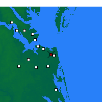 Nearby Forecast Locations - Virginia Beach - Kaart