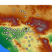 Nearby Forecast Locations - San Bernardino - Kaart