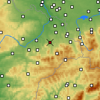 Nearby Forecast Locations - Frýdek-Místek - Kaart