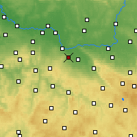 Nearby Forecast Locations - Kutná Hora - Kaart