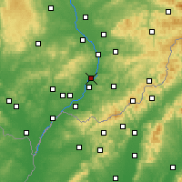 Nearby Forecast Locations - Uherské Hradiště - Kaart