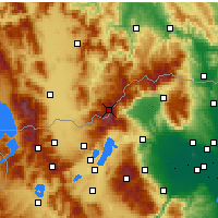 Nearby Forecast Locations - Voras Mountains - Kaart