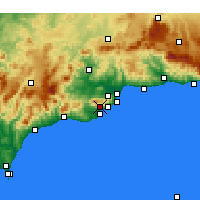 Nearby Forecast Locations - Mijas - Kaart
