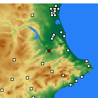 Nearby Forecast Locations - Xàtiva - Kaart