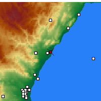 Nearby Forecast Locations - Benicasim - Kaart