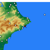 Nearby Forecast Locations - Calp - Kaart