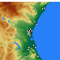 Nearby Forecast Locations - Burjassot - Kaart