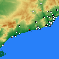 Nearby Forecast Locations - El Vendrell - Kaart