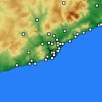 Nearby Forecast Locations - Sant Feliu de Llobregat - Kaart