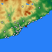 Nearby Forecast Locations - Premià de Mar - Kaart