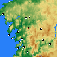 Nearby Forecast Locations - A Estrada - Kaart