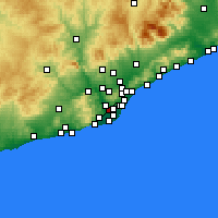 Nearby Forecast Locations - Cornellà de Llobregat - Kaart