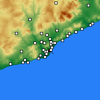 Nearby Forecast Locations - Eixample - Kaart