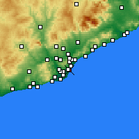 Nearby Forecast Locations - Ciutat Vella - Kaart