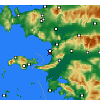 Nearby Forecast Locations - Kuşadası - Kaart