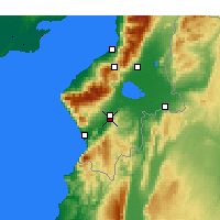 Nearby Forecast Locations - Antiochië aan de Orontes - Kaart