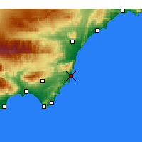 Nearby Forecast Locations - Carboneras - Kaart