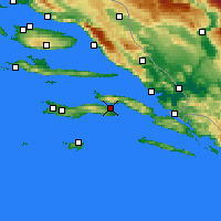 Nearby Forecast Locations - Korčula - Kaart