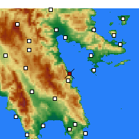 Nearby Forecast Locations - Paralia - Kaart