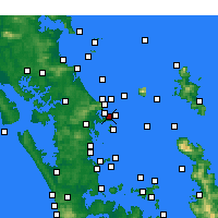 Nearby Forecast Locations - Tāwharanui Peninsula - Kaart