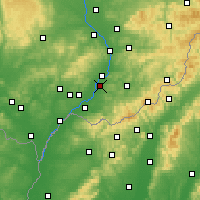 Nearby Forecast Locations - Uherské Hradiště - Kaart
