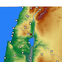 Nearby Forecast Locations - Rosh Pinna - Kaart