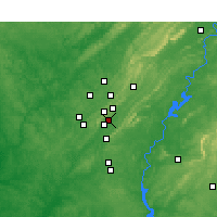 Nearby Forecast Locations - Vestavia Hills - Kaart